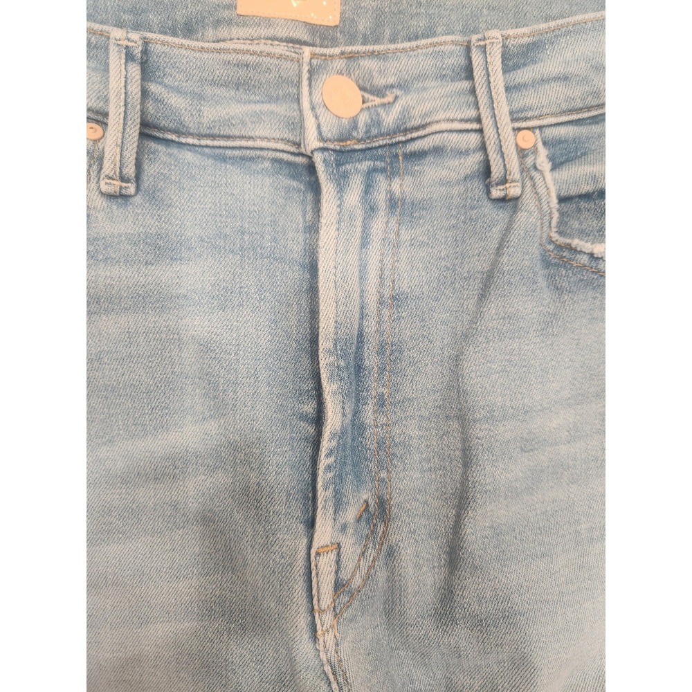 Mother The Insider Crop Step Fray Denim Jeans Womens 30 Blue Limited Edition - Picture 2 of 12